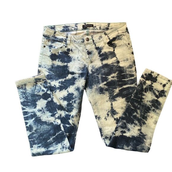 Tie Dye Denim Jeans Skinny Leg Casual Fashion Pants juniors 15 - Picture 6 of 9